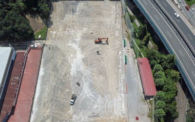 Las obras del campo de fútbol del Antiguoko, en San Sabastián, avanzan de acuerdo a los plazos establecidos