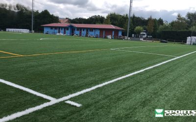 Las obras del campo de fútbol de Zamudio han finalizado de acuerdo a los plazos establecidos