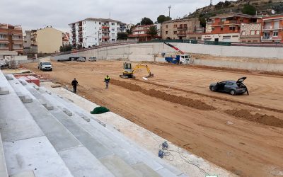Obras de remodelación del Campo de Fútbol Municipal de Sant Vicenç de Castellet, Barcelona
