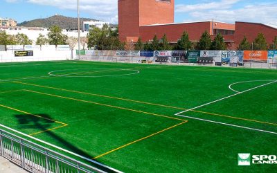 Remodeling the artificial turf of the Viladecans football field has been completed