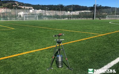 Quality trials in the football field Hondartxa, Hondarribia (Gipuzkoa)