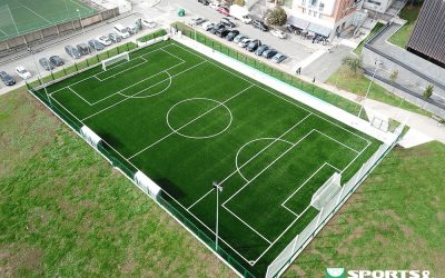 Finalizan las obras de nuevo campo de fútbol municipal, Aretxabaleta (Gipuzkoa)