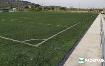 Finalizadas las obras de instalación de césped artificial reutilizado, proveniente del campo de fútbol del Espirall, renovado recientemente con nuestro producto de alta calidad Warrior 60/180