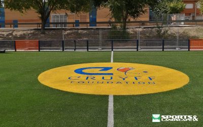 Construcción pista Cruyff en Vilanova del Camí