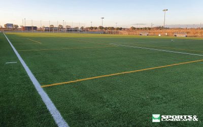 Concluyen las obras de remodelación del campo de fútbol de la Ciudad Deportiva de Tafalla (Navarra)